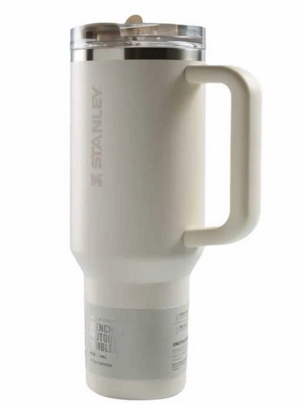 The Quencher ProTour Flip Straw 40 OZ - Cream/Grey Trim NWT 🤍🩶 - Picture 5 of 7